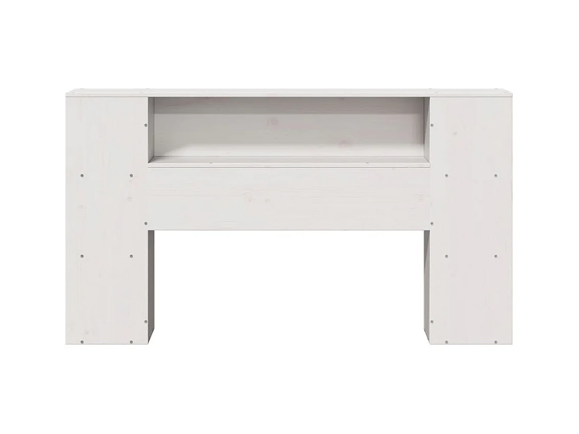 Cabecero de cama almacenaje madera maciza pino blanco 120 cm
