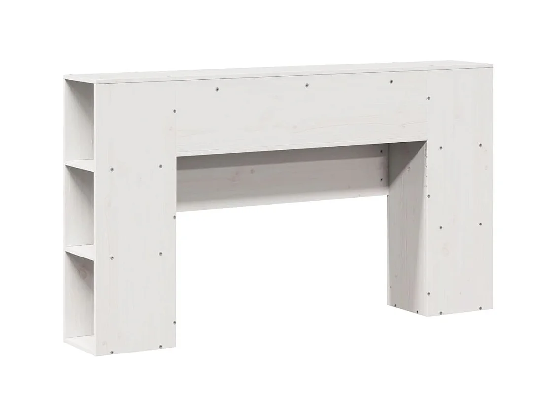 Cabecero de cama almacenaje madera maciza pino blanco 120 cm