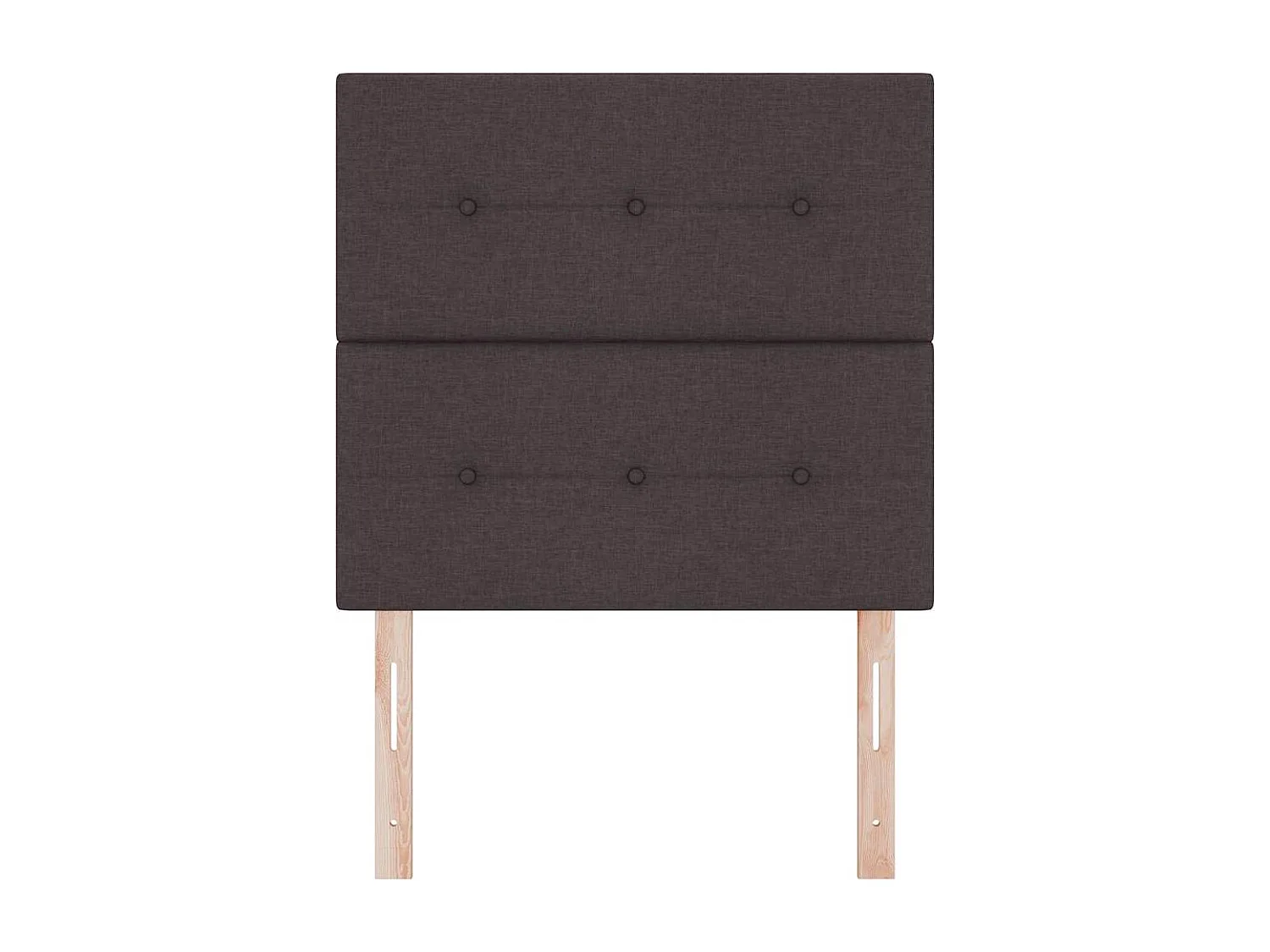 Cabecero LED con luces de tiras LED Marrón oscuro 90 cm tela