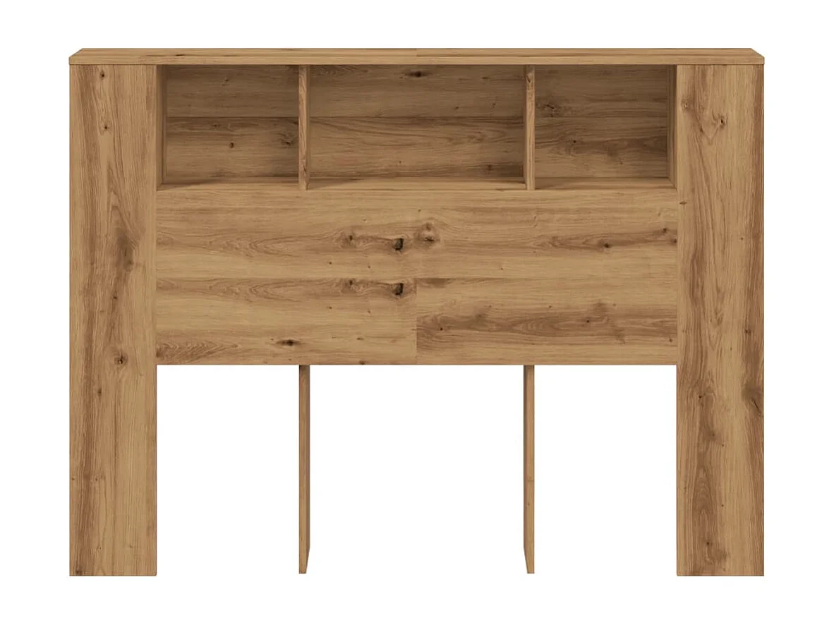 Armoire de tête de lit chêne artisanal 140x18,5x102,5 cm