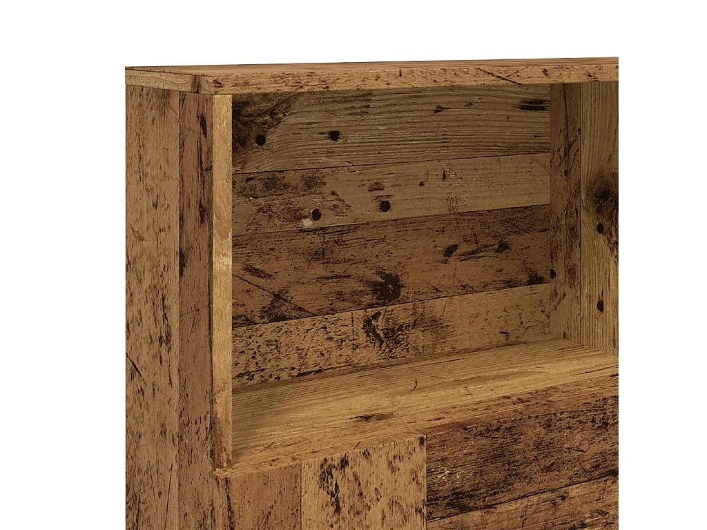 Armoire de tête de lit vieux bois 140x19x103,5 cm