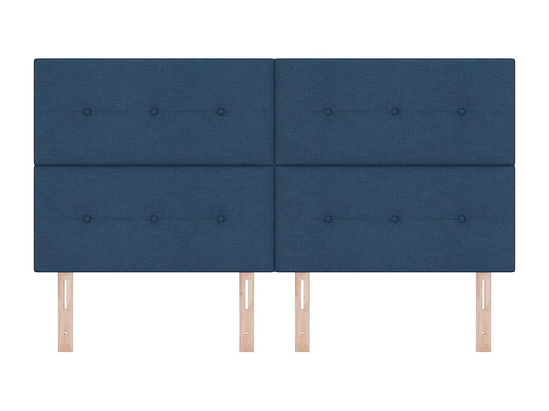 Cabecero con cabecera Manual Azul 180 cm tela