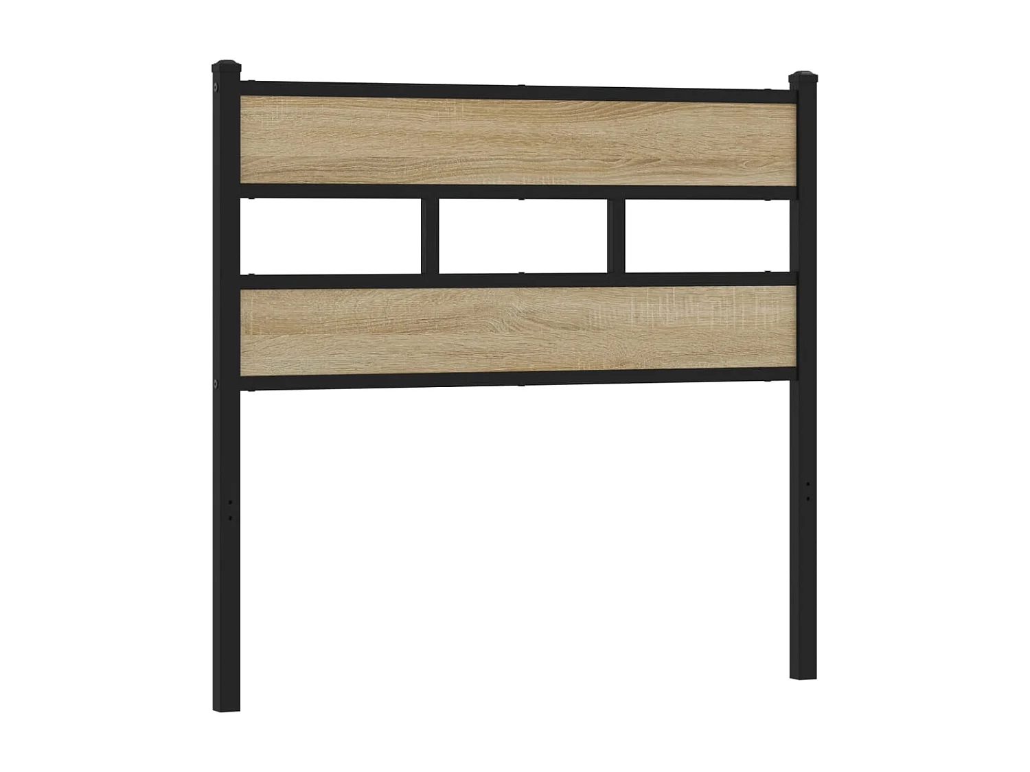 Tête de lit chêne sonoma 75 cm fer et bois d'ingénierie