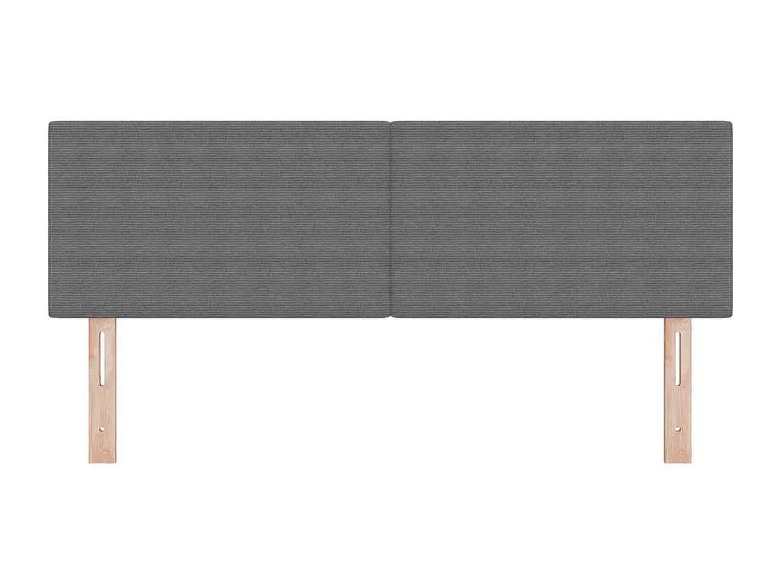 Tête de lit avec tête de lit Gris clair 160 cm Tissu côtelé