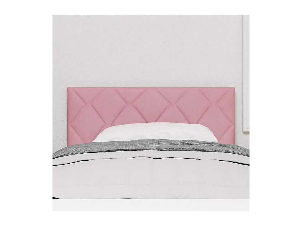 Tête de lit Montage mural Géométrique Rose 100 cm Velours