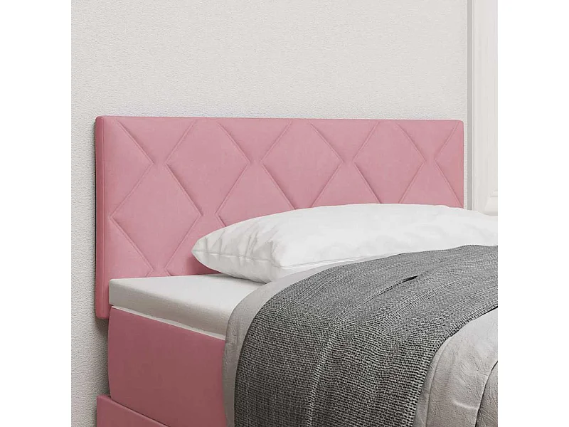 Tête de lit Montage mural Géométrique Rose 100 cm Velours