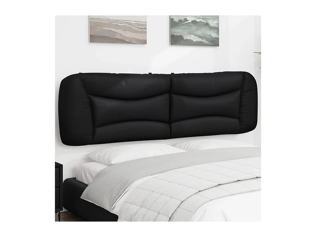 Tête de lit noir 183 cm similicuir