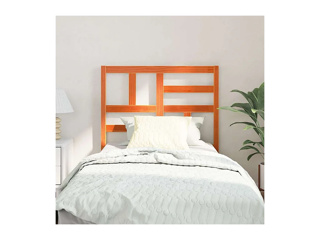 Cabeceira de Cama com cabeceira Castanho-mel 80.5 x 4 x 104 cm