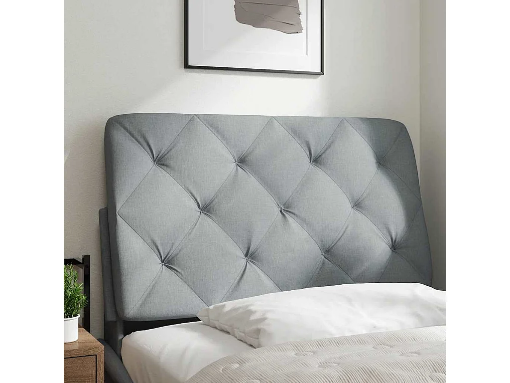 Tête de lit gris clair 80 cm tissu
