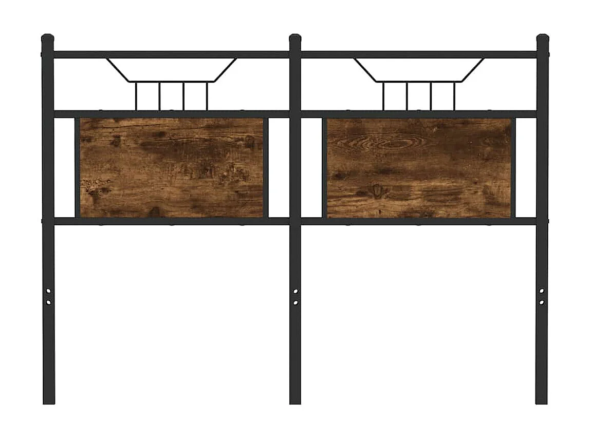 Tête de lit chêne fumé 120 cm bois d'ingénierie et acier