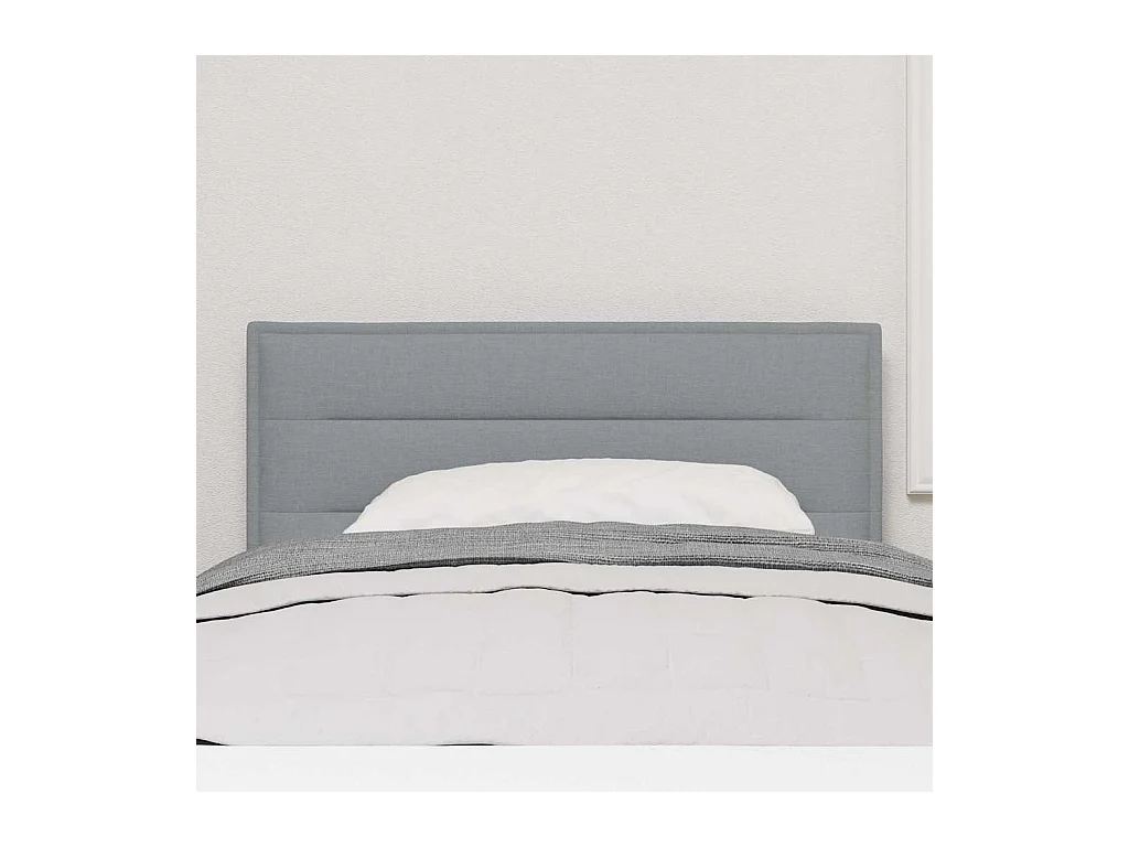 Tête de lit avec tête de lit Gris clair 90 cm tissu