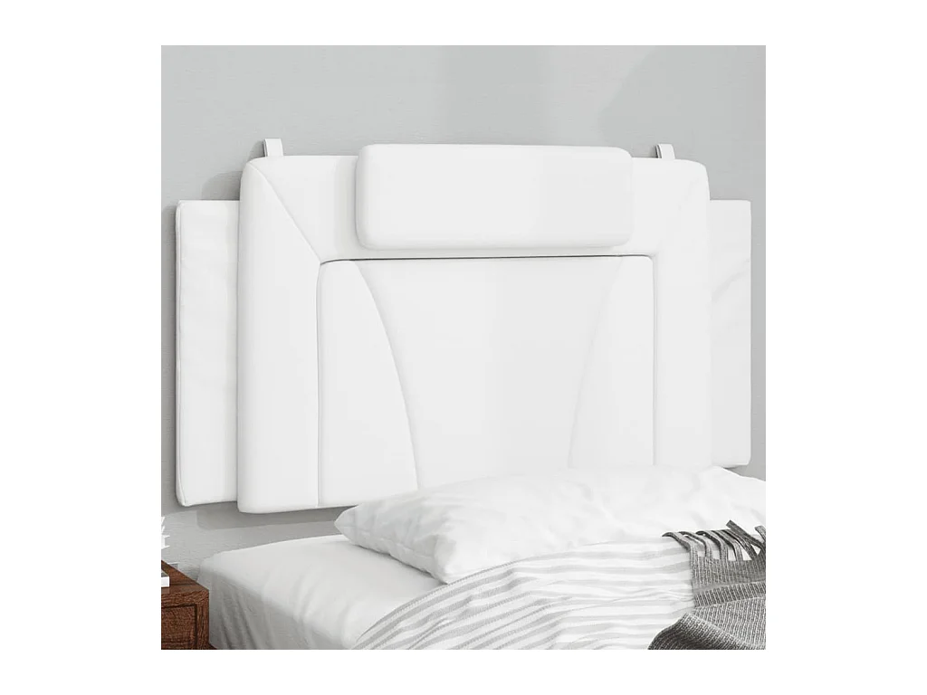 Tête de lit blanc 100 cm similicuir