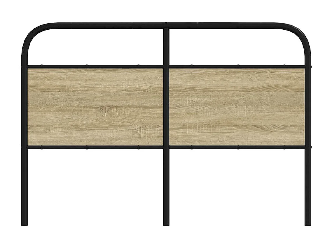 Tête de lit chêne sonoma 135 cm acier et bois d'ingénierie