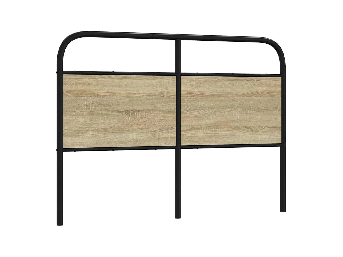Cabecero de acero y madera de ingeniería roble Sonoma 135 cm