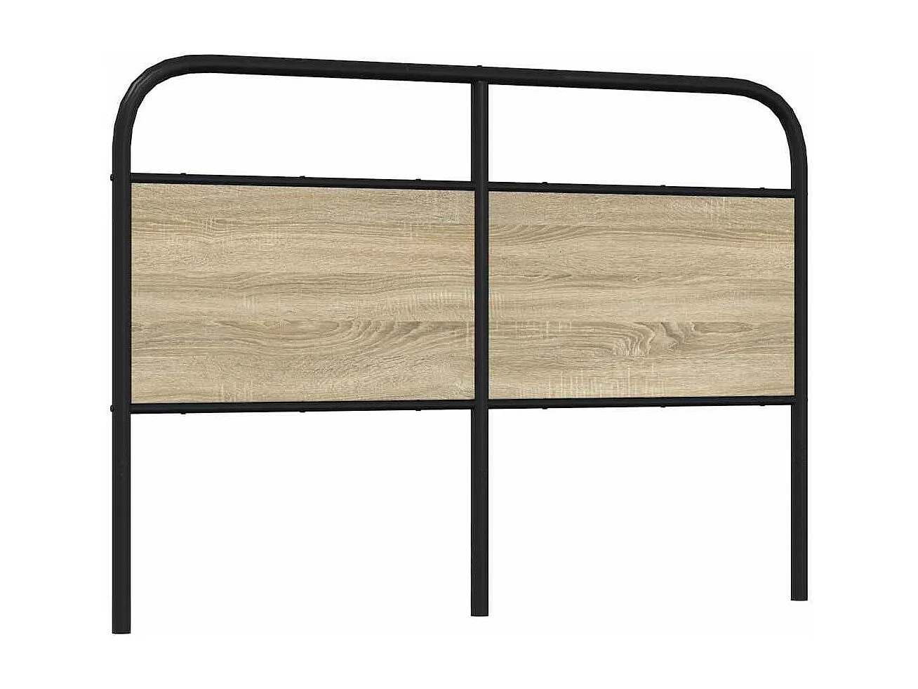 Tête de lit chêne sonoma 135 cm acier et bois d'ingénierie
