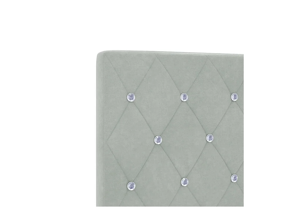 Tête de Lit en Velours Argyle Gris clair 90 cm Velours