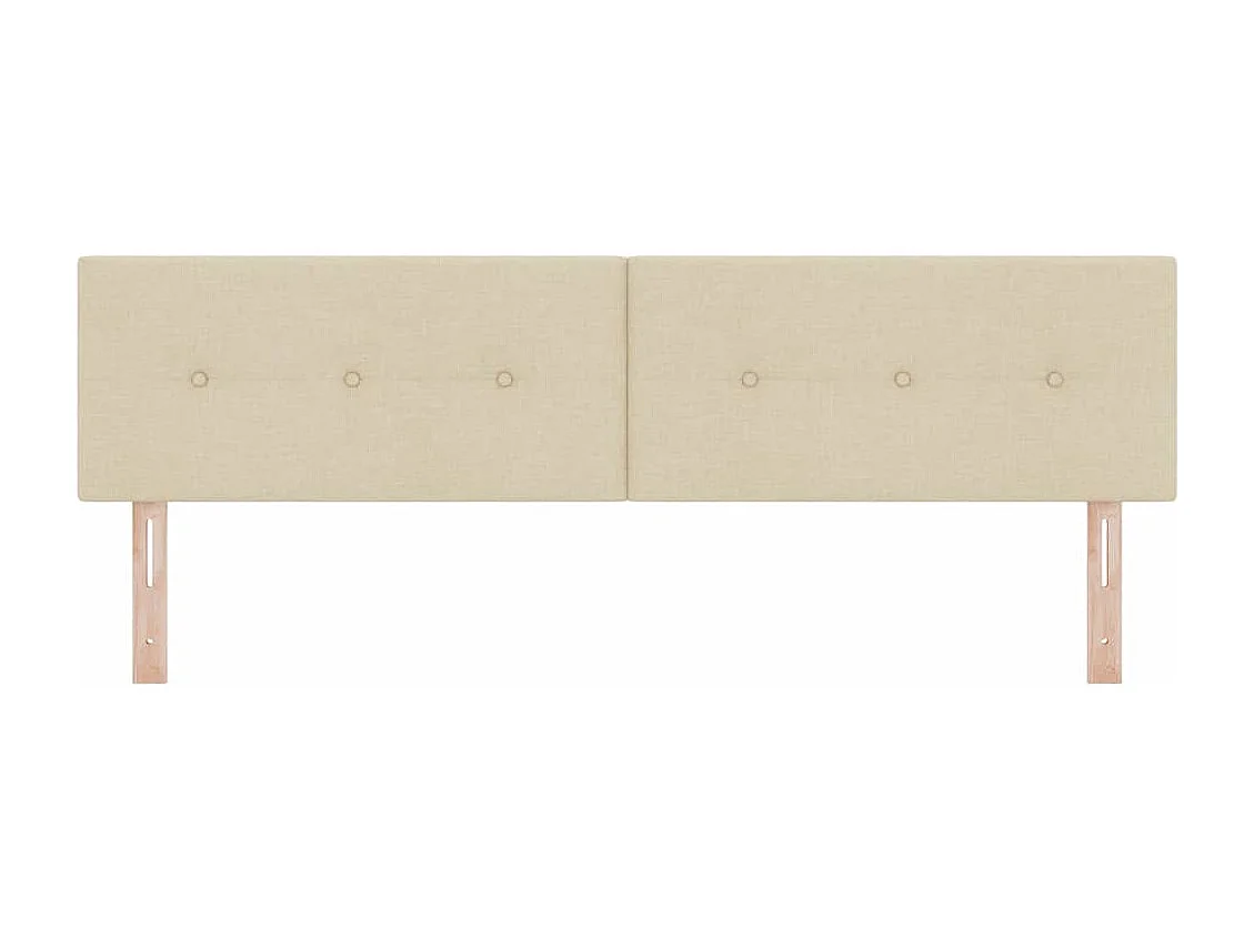 Tête de Lit LED avec des lumières à LED Crème 180 cm tissu