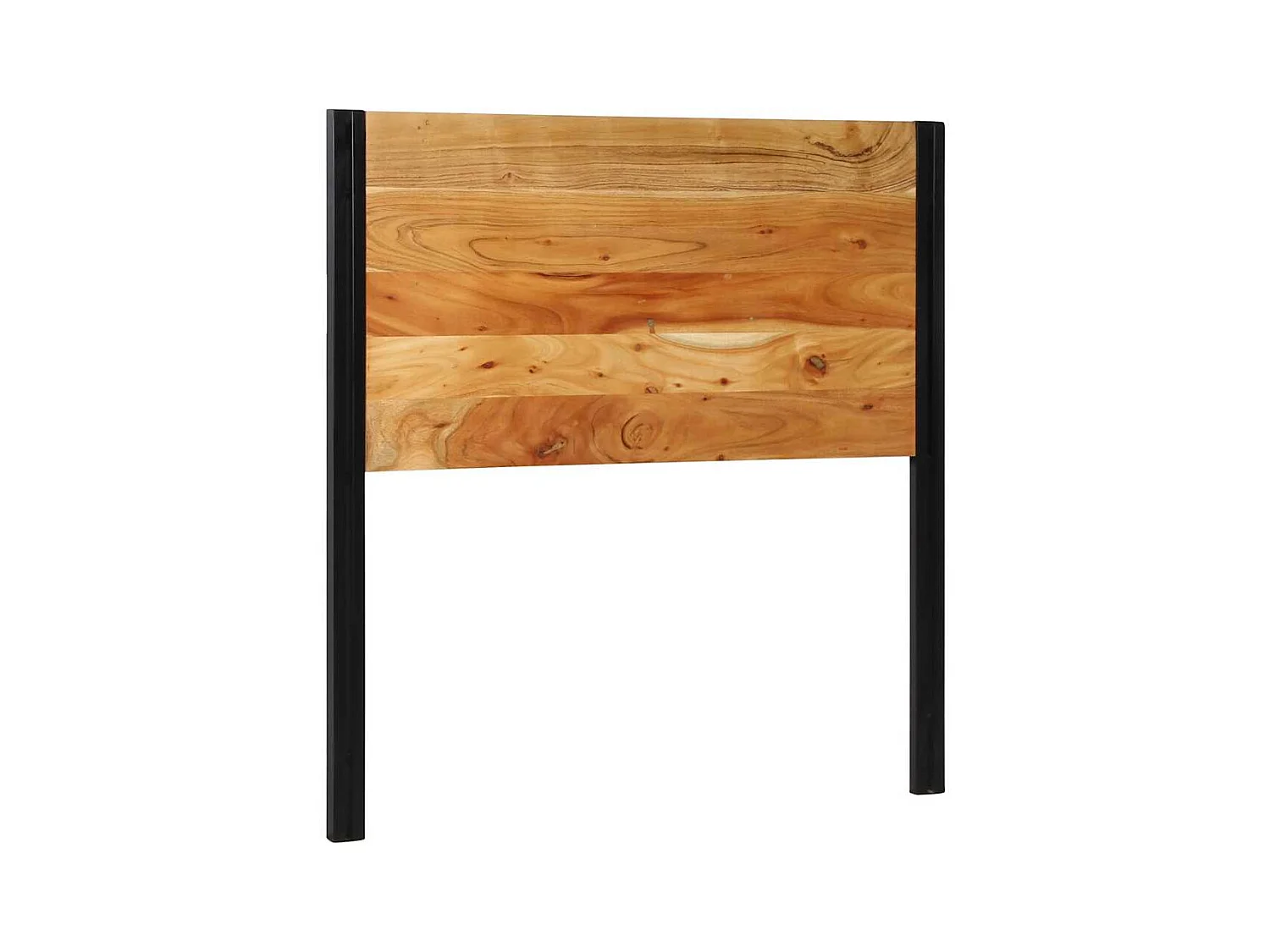Tête de lit 100 cm bois massif d'acacia et fer