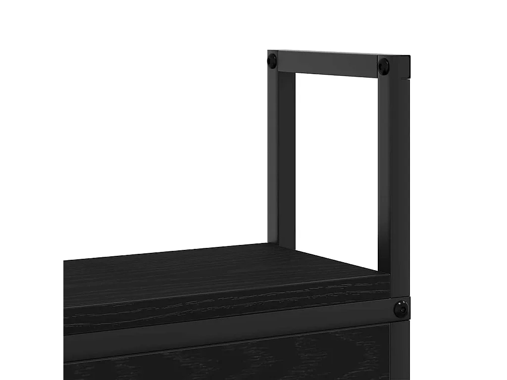 Tête de lit avec Station de Charge Chêne noir 160 cm