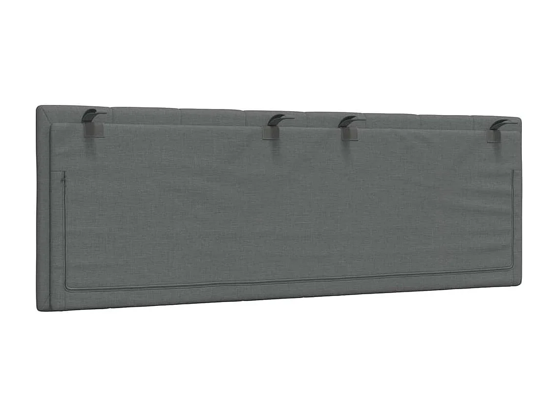 Tête de lit gris foncé 120 cm tissu