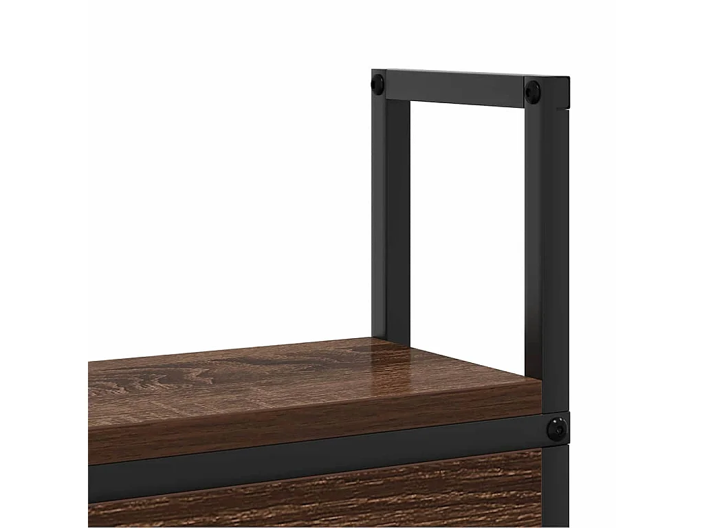 Opslage hoofdbord met oplaadstation bruin eikenkleur 180 cm