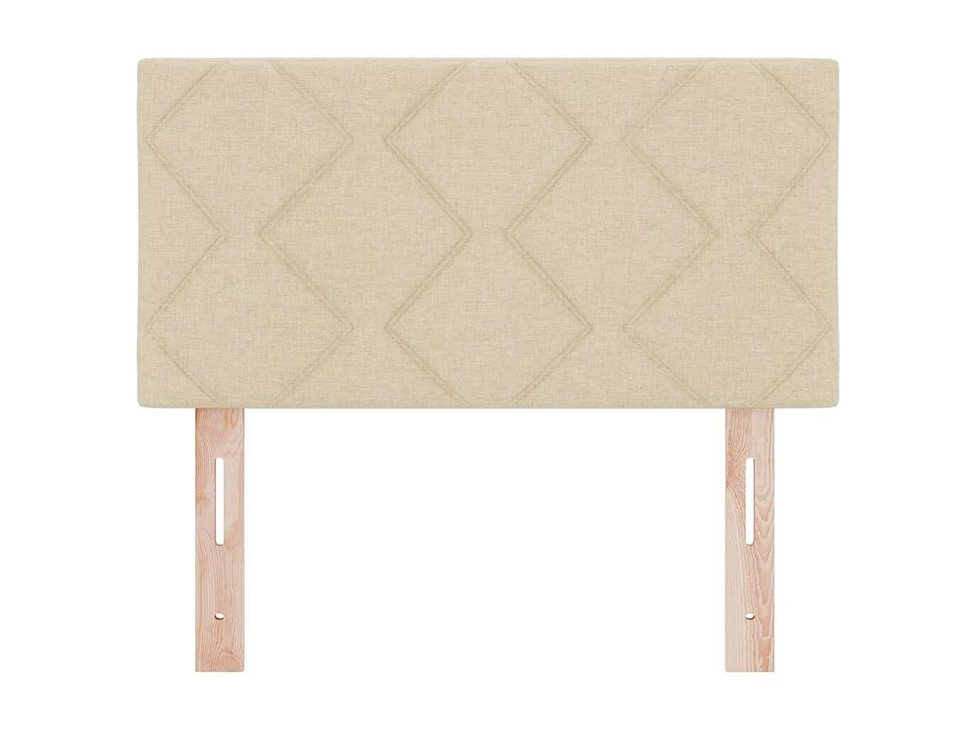 Stoffen Hoofdbord Geometrisch met hoofdeinde Crème 80 cm Stof