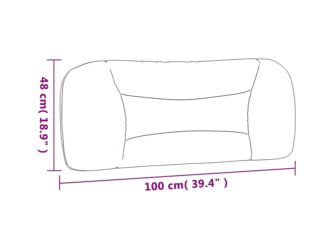 Tête de lit noir 100 cm similicuir