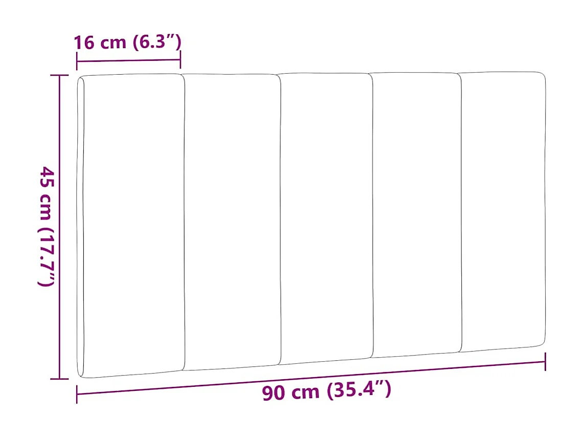 Tête de lit marron foncé 90 cm tissu