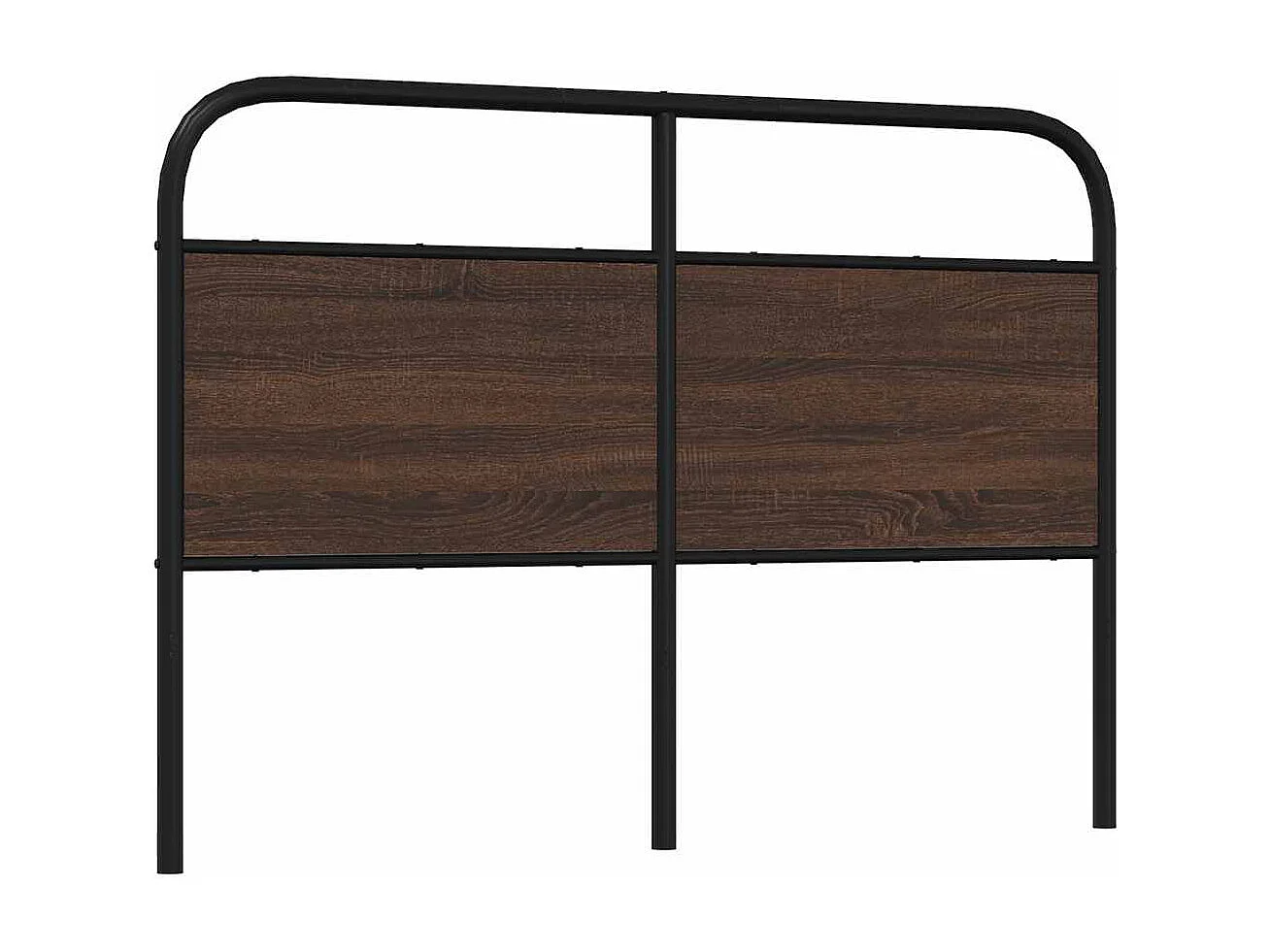 Tête de lit chêne marron 140 cm acier et bois d'ingénierie