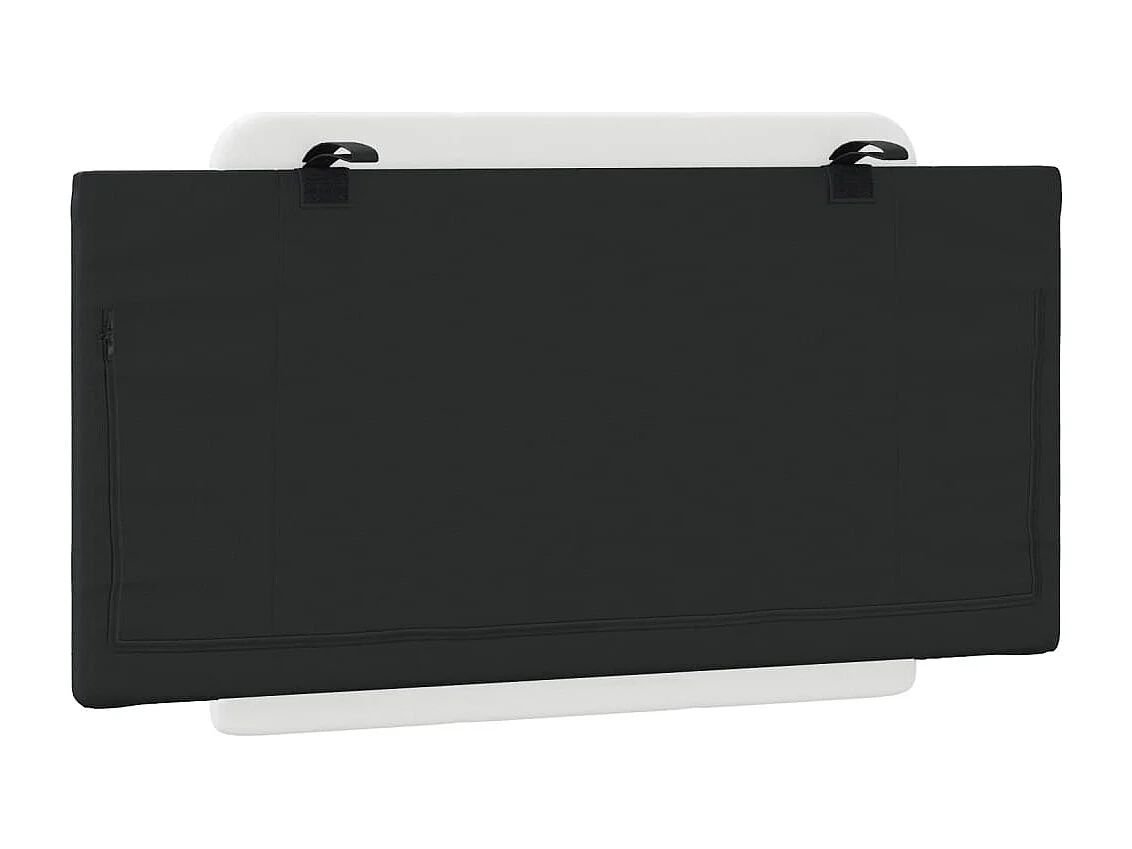 Hoofdbordkussen "Zadar" Zwart-wit 100 cm Kunstleer