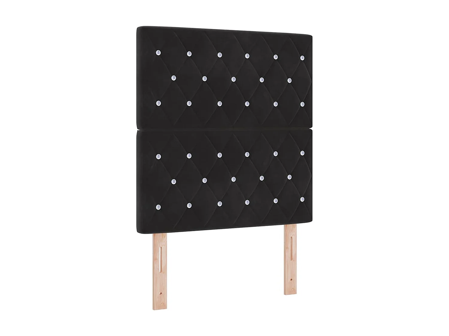 Tête de Lit LED avec des lumières à LED Noir 80 cm Velours