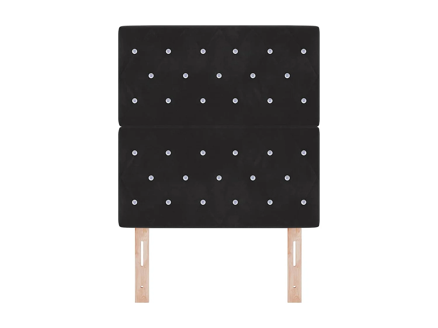 Tête de Lit LED avec des lumières à LED Noir 80 cm Velours