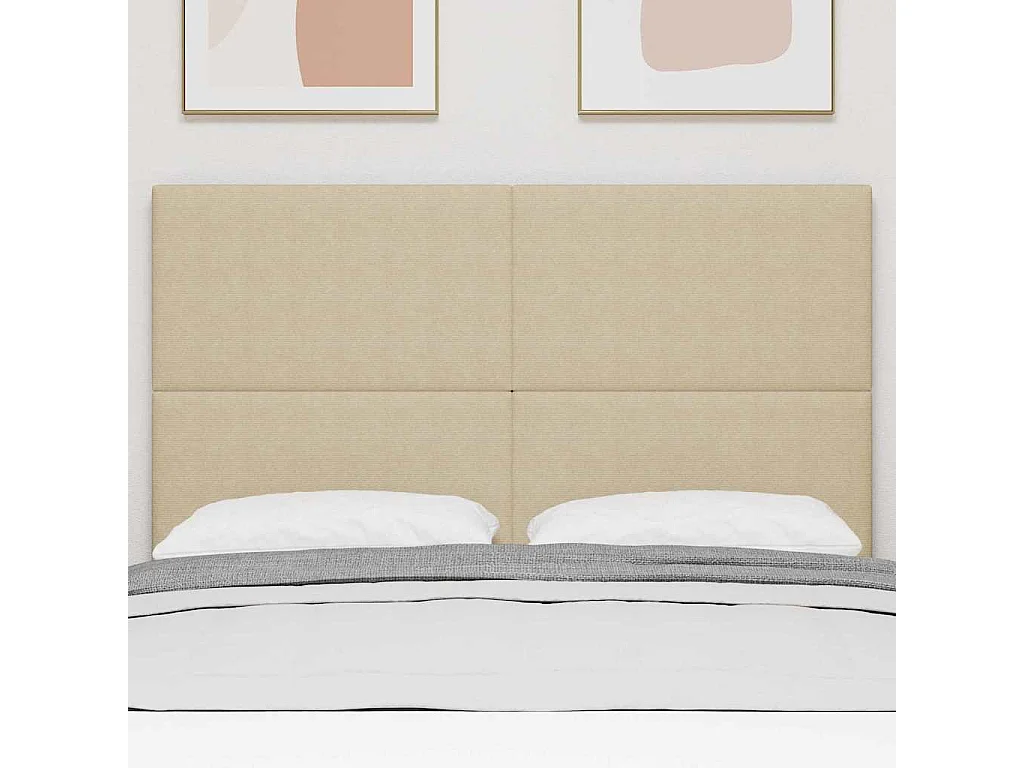 Tête de lit Vert gris clair 140 cm Tissu côtelé