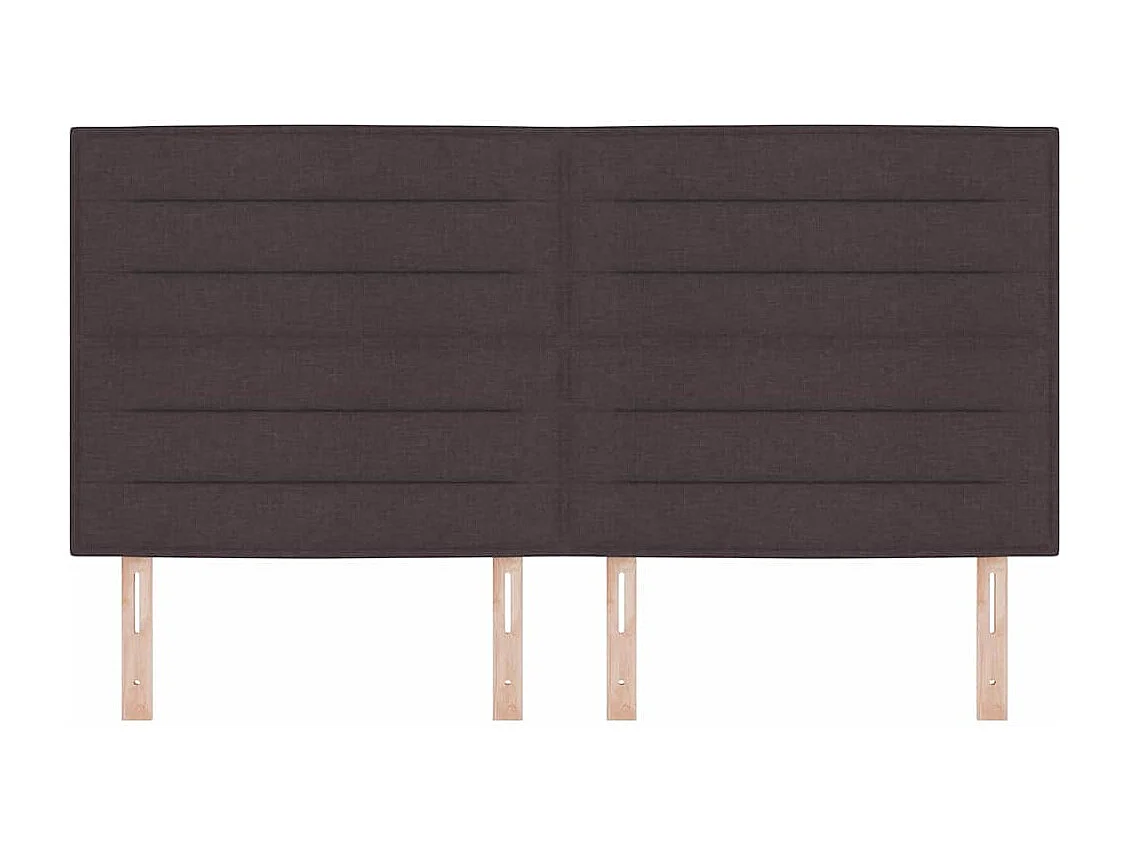 Cabecero con cabecera Manual Marrón oscuro 180 cm tela