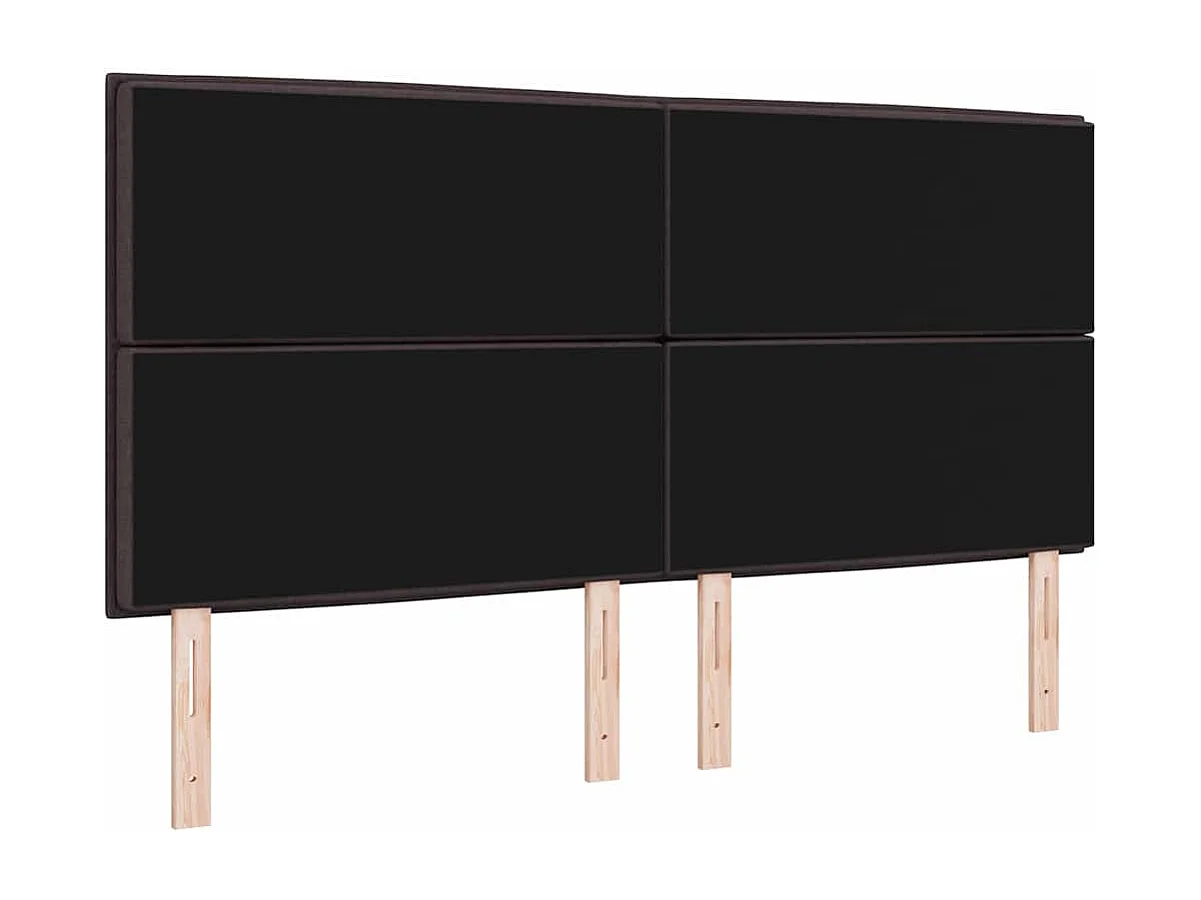 Cabecero con cabecera Manual Marrón oscuro 180 cm tela