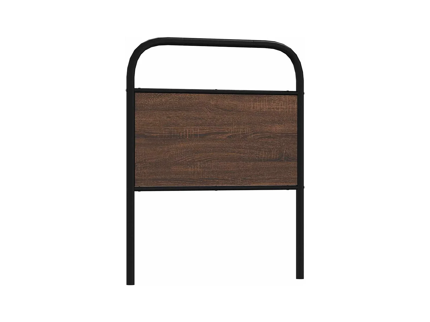 Tête de lit chêne marron 75 cm acier et bois d'ingénierie