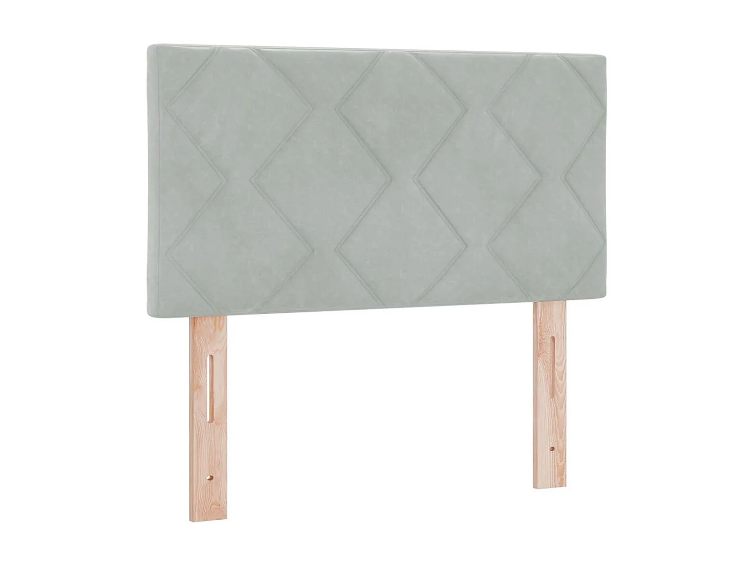 Tête de Lit LED Géométrique Gris clair 80 cm Velours