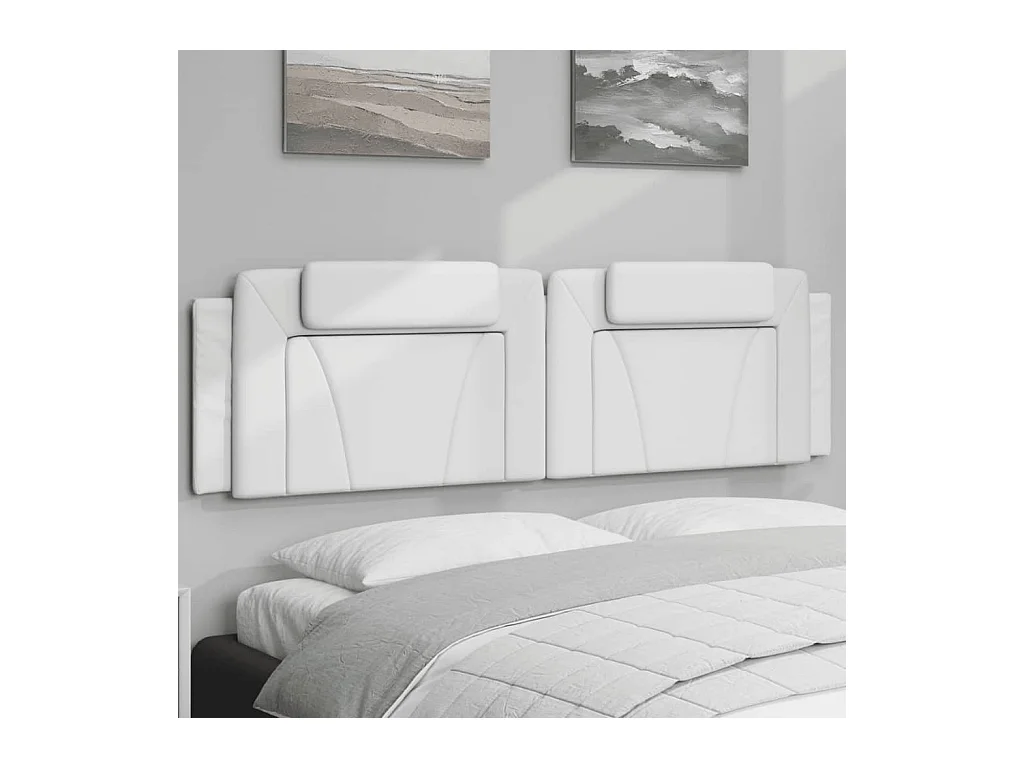 Tête de lit blanc 183 cm similicuir