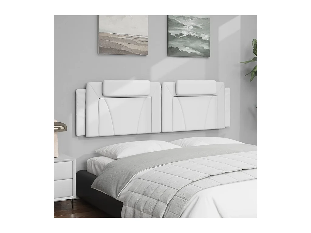 Tête de lit blanc 183 cm similicuir