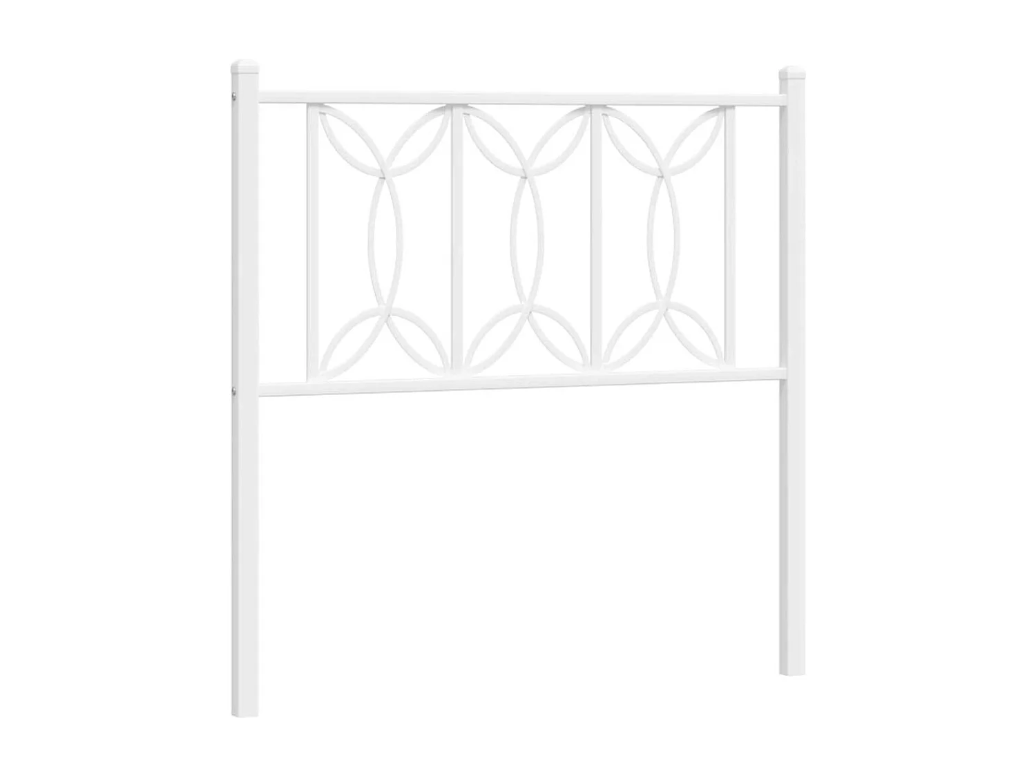Tête de lit métal blanc 75 cm