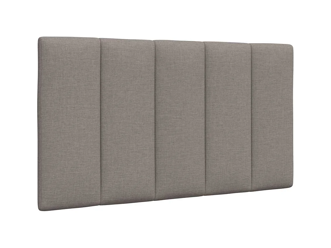 Cabecero de cama acolchado tela gris taupé 90 cm