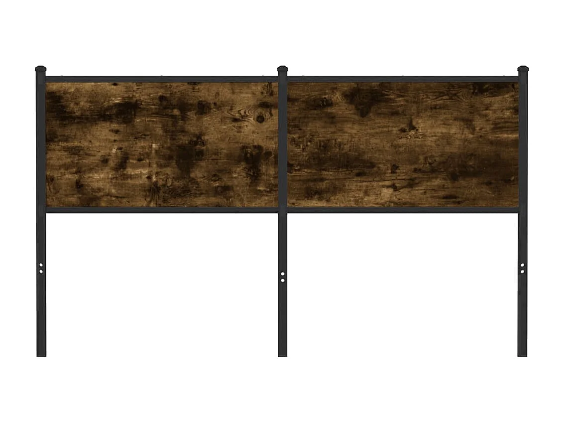 Tête de lit chêne fumé 140 cm bois d'ingénierie et acier