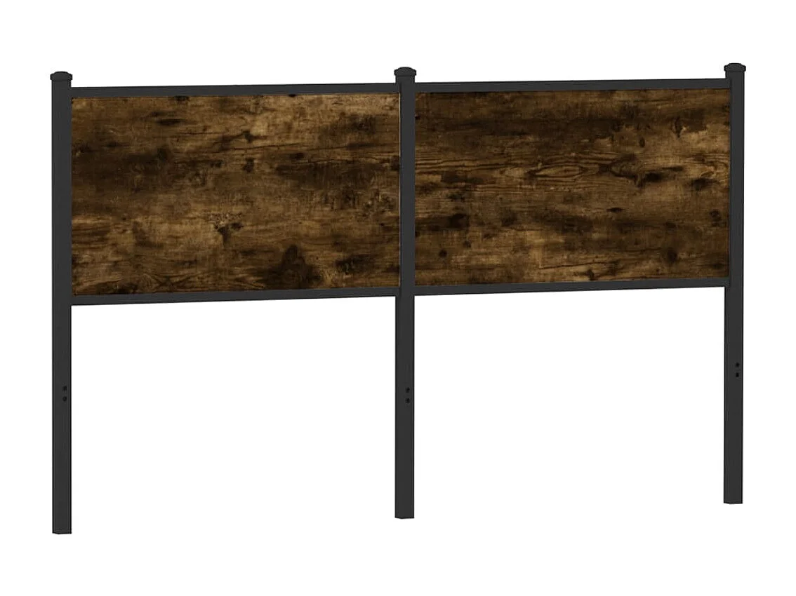 Tête de lit chêne fumé 140 cm bois d'ingénierie et acier