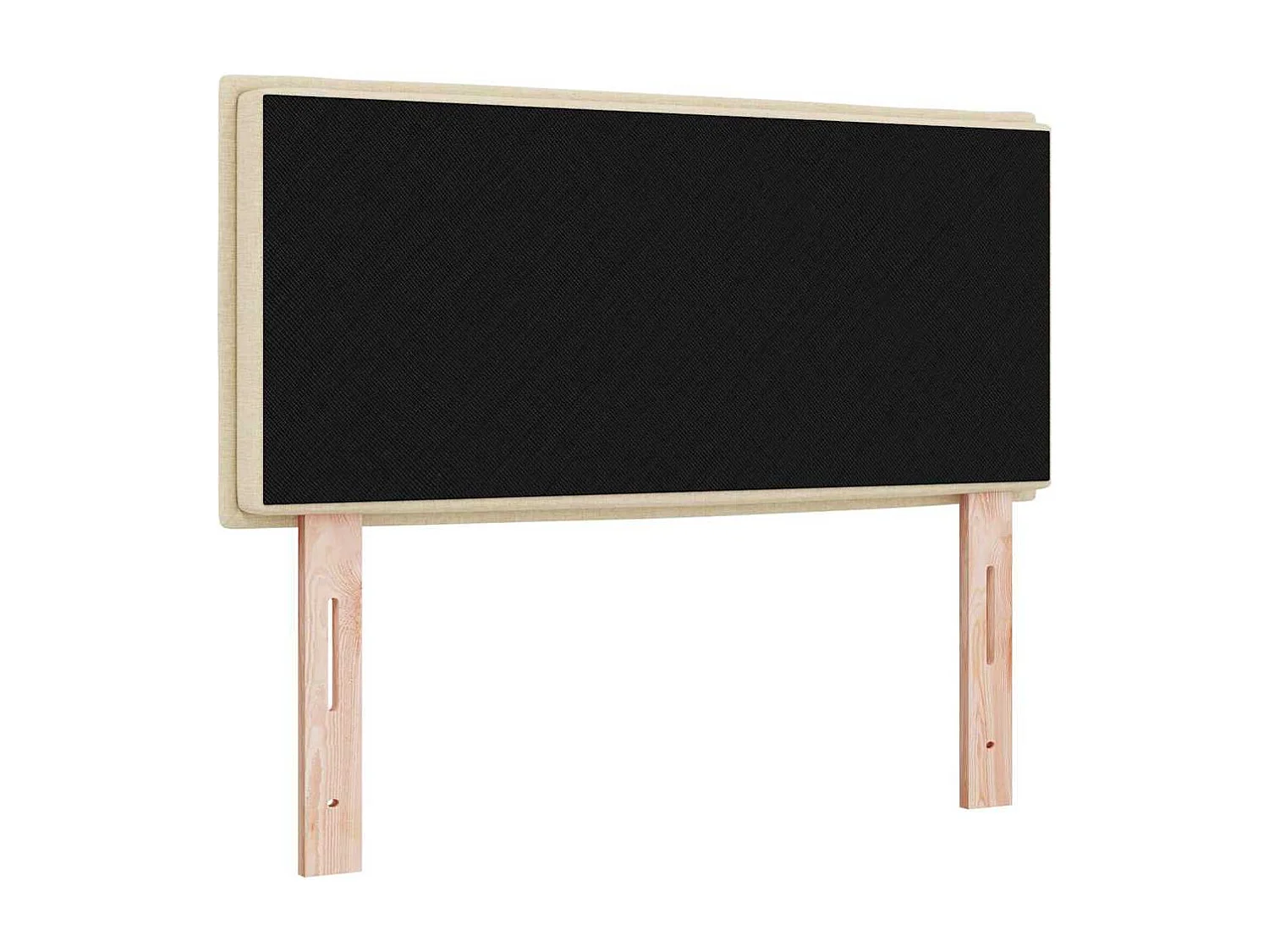 Hoofdbord met hoofdeinde Crème 90 cm Stof