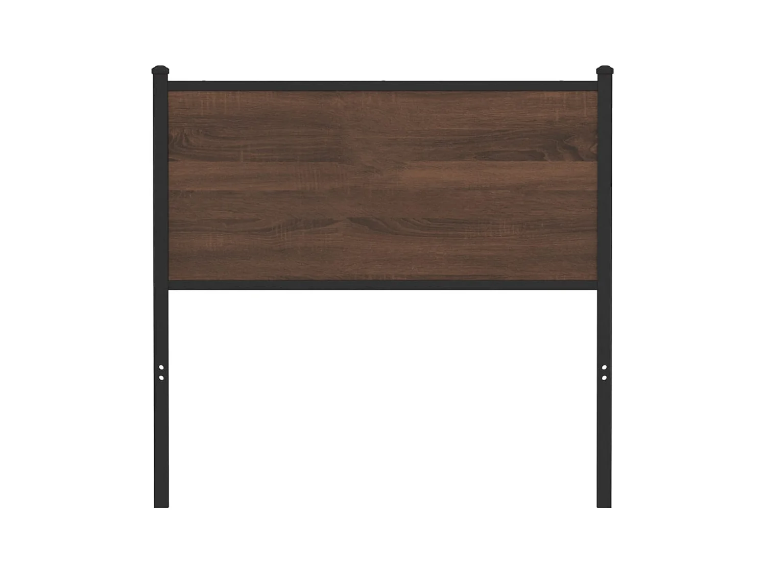 Cabecero de madera de ingeniería y acero marrón roble 90 cm