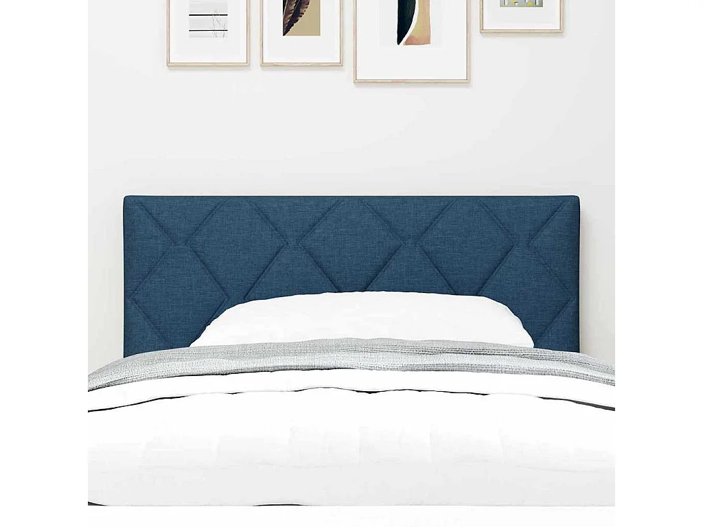 Tête de Lit en Tissu Géométrique Bleu 100 cm tissu