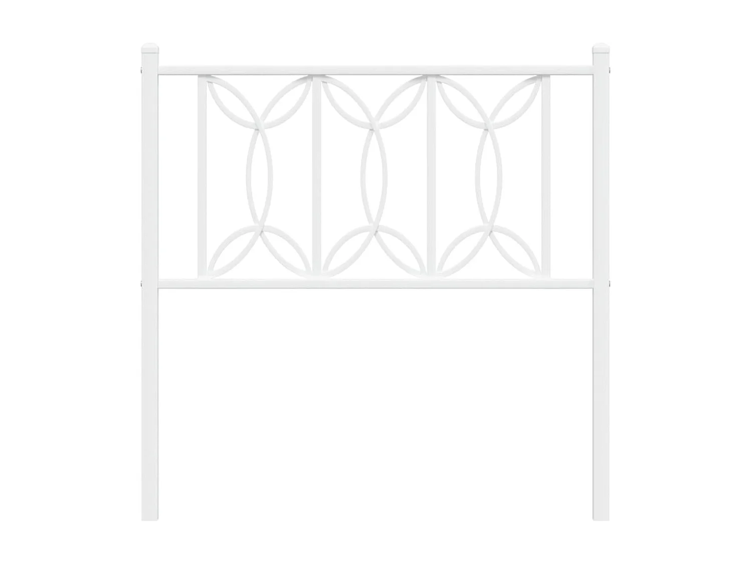 Tête de lit métal blanc 80 cm