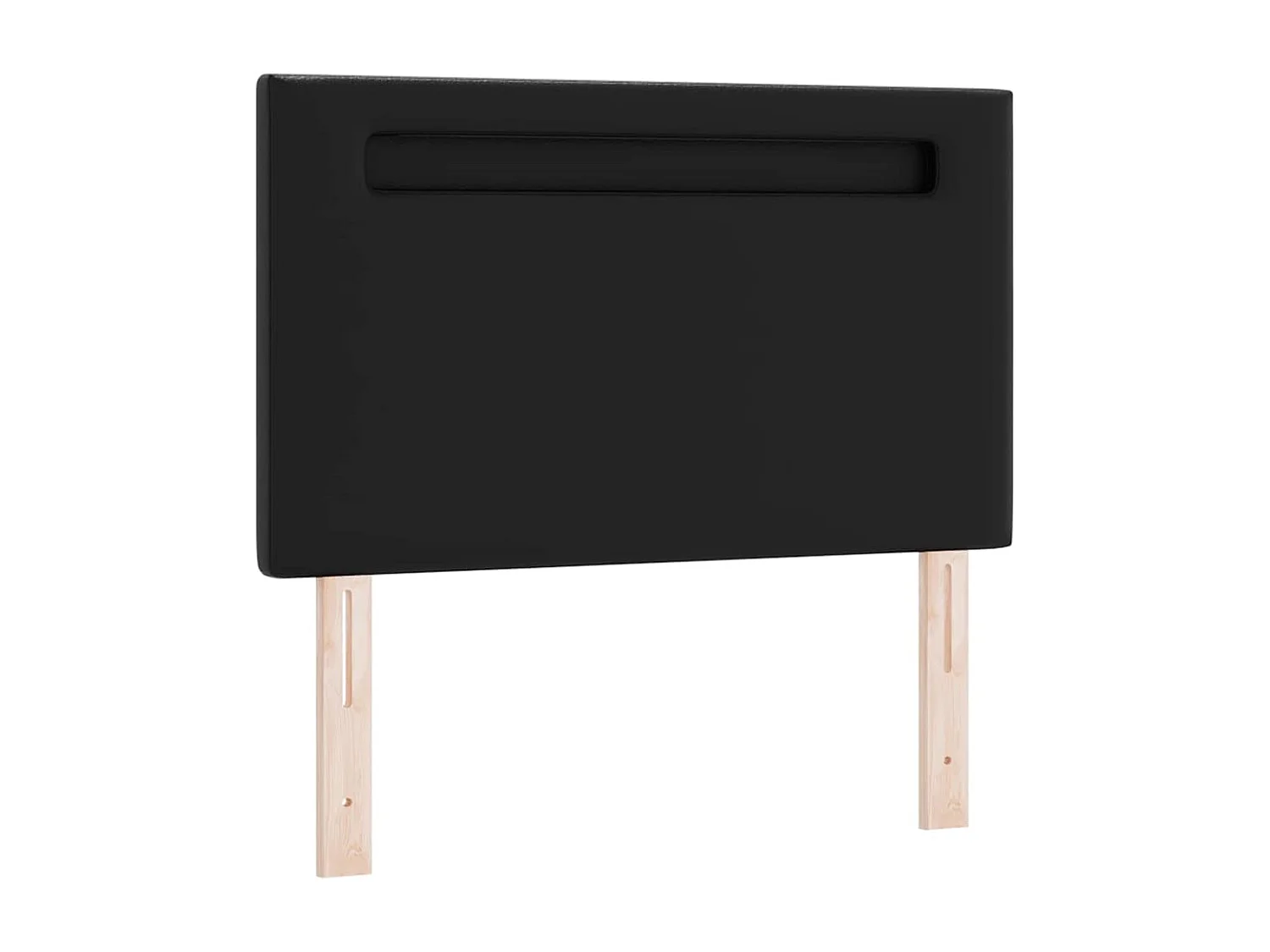 Cabecero con luces de tiras LED con cabecera Negro 90 cm PVC