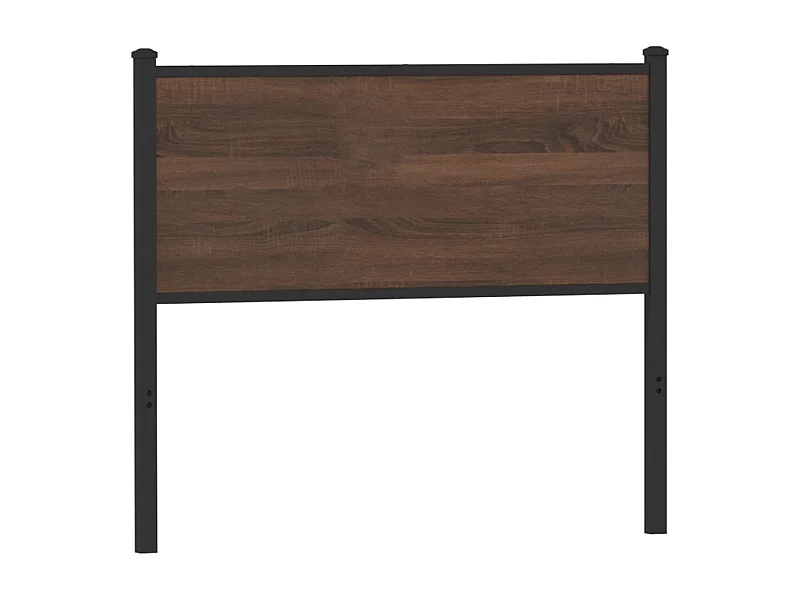 Cabeceira de cama 100cm derivados madeira/aço carvalho castanho