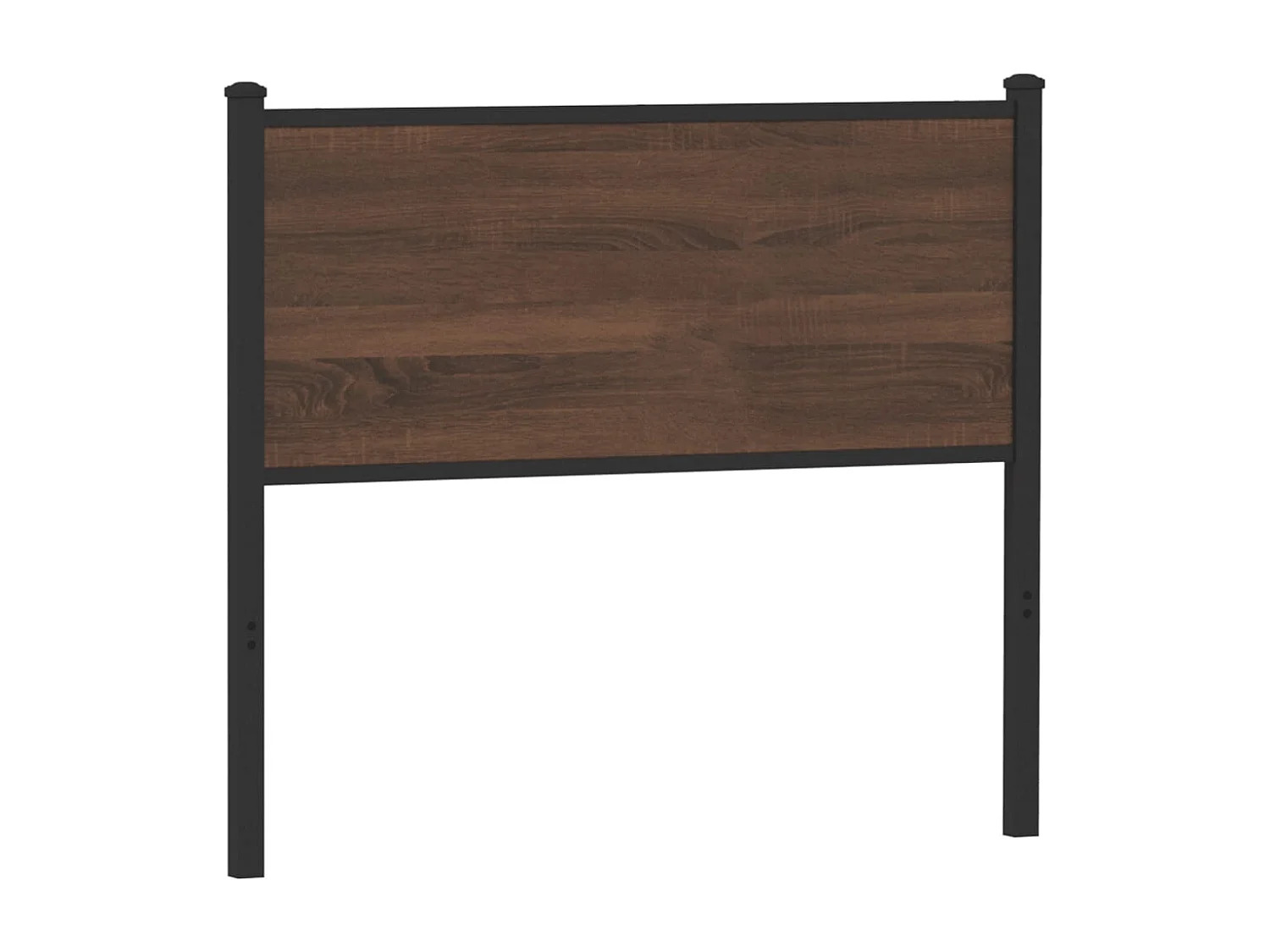 Hoofdbord 100 cm bewerkt hout en staal bruin eikenkleurig